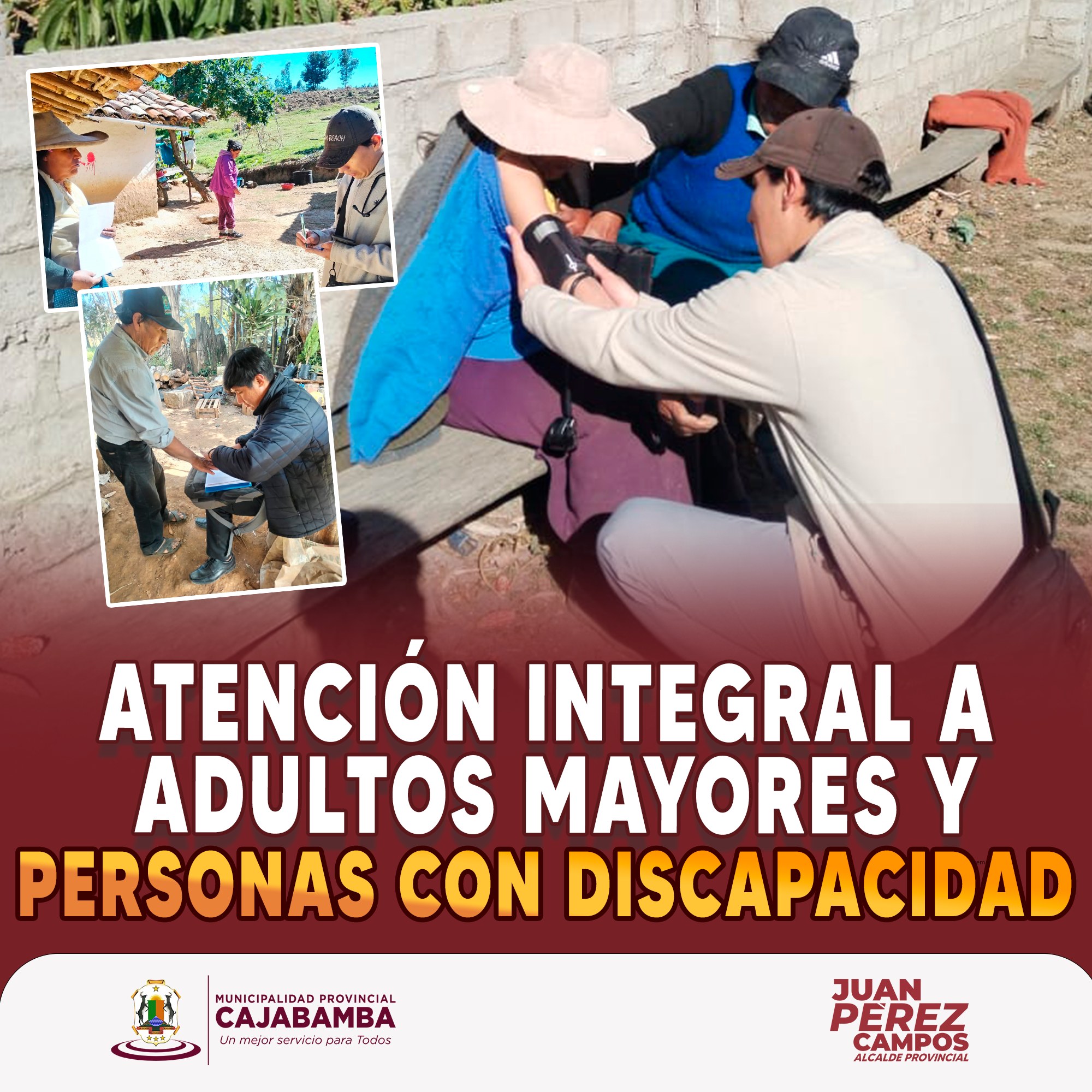 Atención integral a adultos mayores y personas con discapacidad en Cajabamba