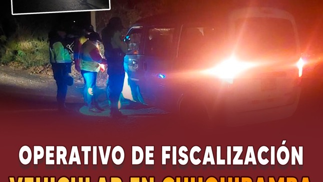 Operativo de fiscalización vehicular en Chuquibamba