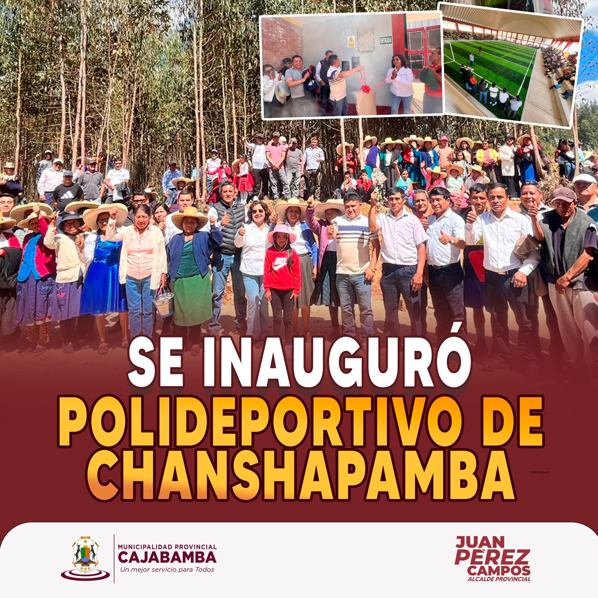 Se inauguró el polideportivo de Chanshapamba