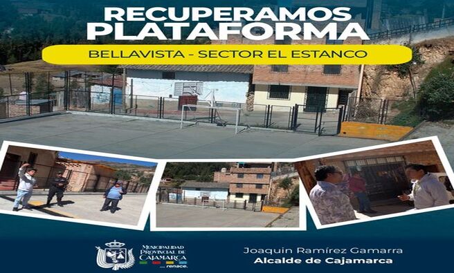 📌La Municipalidad Provincial de Cajamarca, a través de la subgerencia de Participación Vecinal y Registro Civil y el procurador Público Municipal, realizaron la recuperación extrajudicial de bienes municipales de la plataforma BELLAVISTA con partida electrónica N° 0208413 ubicado en el Psj. Las Minas C-2 en el sector 16 el Estanco en atención al expediente y en mérito a la Ordenanza Municipal N° 585-2016-CMPC y a la ley N° 30230.
🚨Por versión de los propios vecinos, era utilizada con fines de lucro y no para fomentar el deporte entre los vecinos.
✅Desde la comuna local, seguiremos impulsando acciones que ayuden a seguir recuperando espacios públicos en beneficio de la niñez y juventud de Cajamarca.