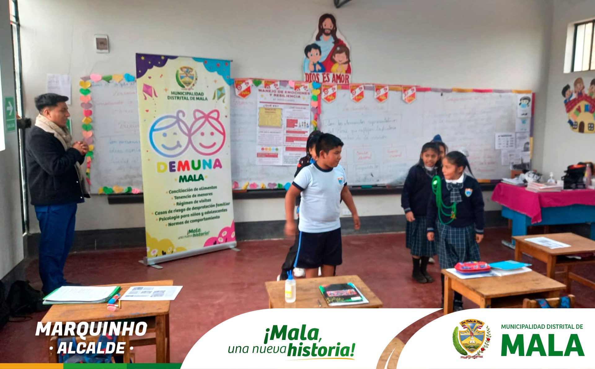 Se Realizaron los Talleres Psicológicos "Manejo de las Opciones" en la IEP 20796 Santa Rosa del Programa "Pasando Lista con "DEMUNA"