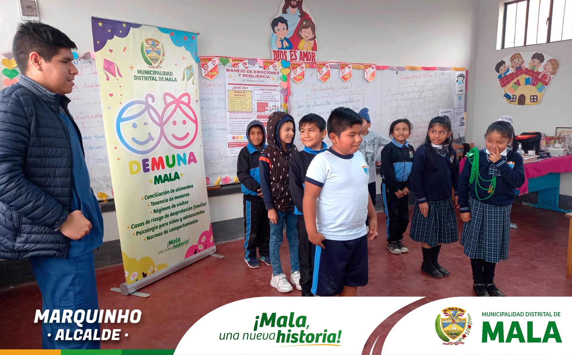 Se Realizaron los Talleres Psicológicos "Manejo de las Opciones" en la IEP 20796 Santa Rosa del Programa "Pasando Lista con "DEMUNA"