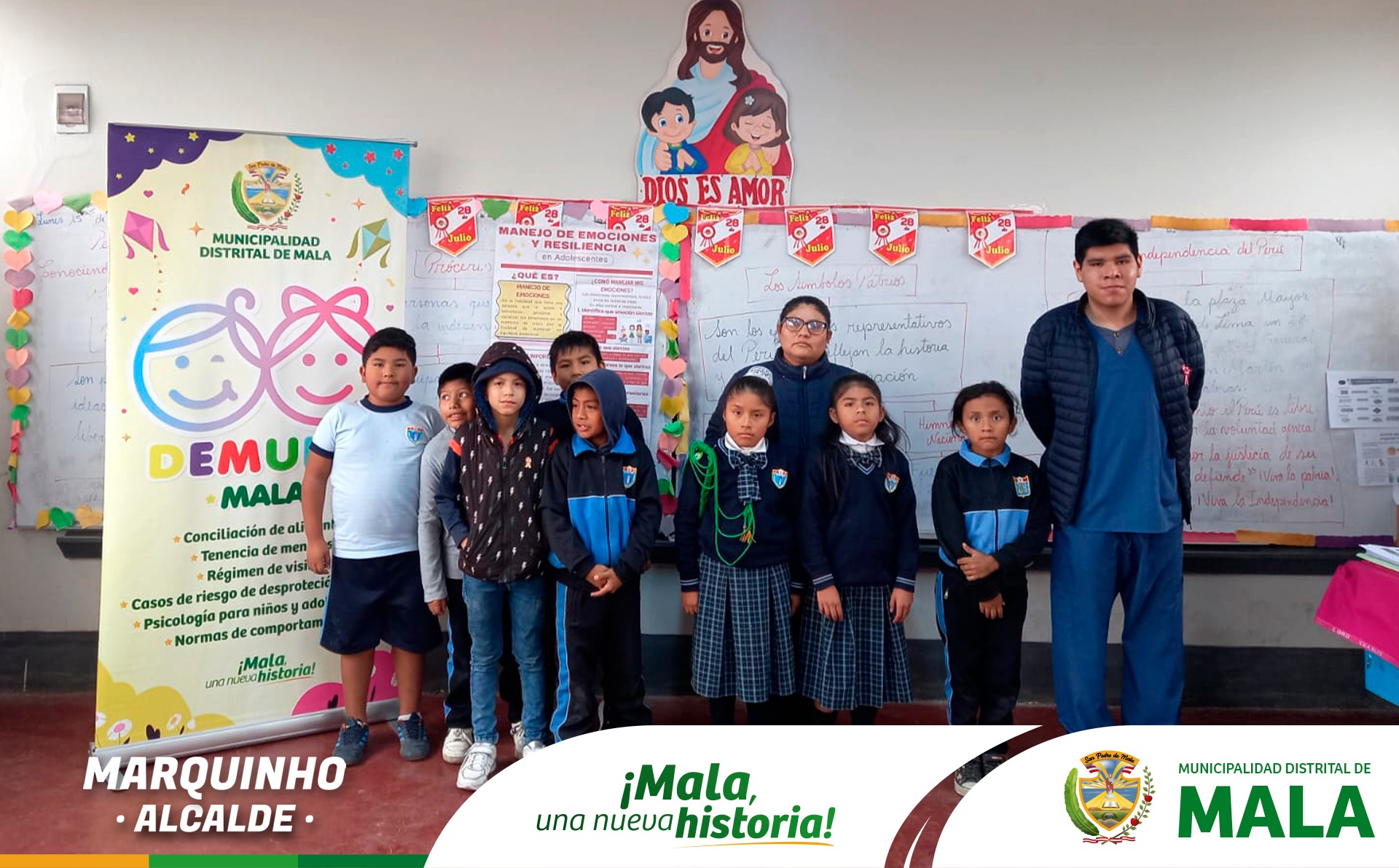 Se Realizaron los Talleres Psicológicos "Manejo de las Opciones" en la IEP 20796 Santa Rosa del Programa "Pasando Lista con "DEMUNA"