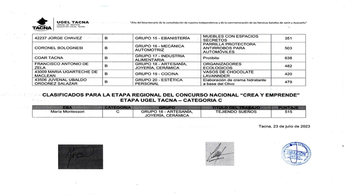 Archivo JPG de comunicado