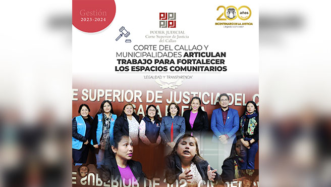 Corte Superior del Callao y municipalidades articulan trabajo para fortalecer los Espacios Comunitarios de mujeres víctimas de violencia