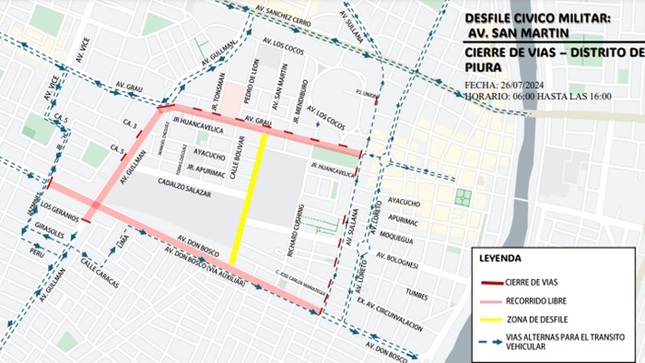 Mapa de desvíos