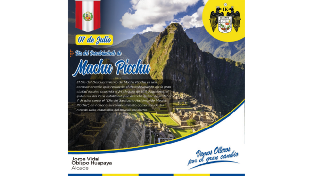 Día del Descubrimiento de Machu Picchu_Mesa de trabajo 1