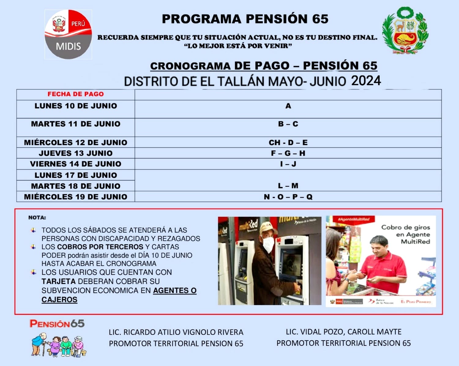 cronograma pensión 65