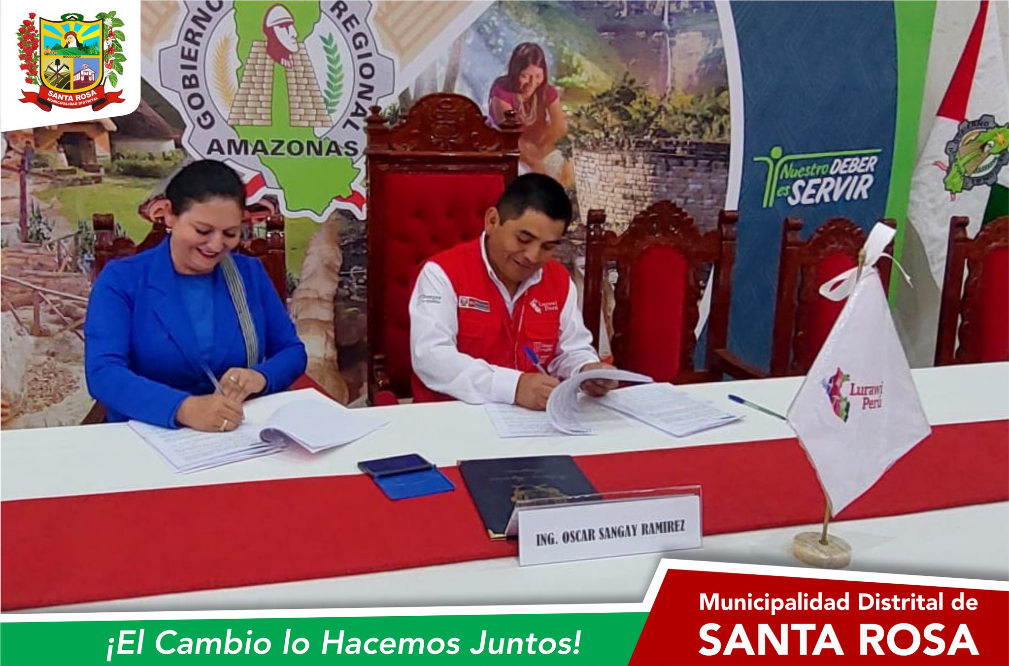 Gracias a las gestiones realizadas por la alcaldesa distrital Psic. Linet Novoa Iberico, se concretaron dos convenios con el programa "LURAWI" del Ministerio de Trabajo y Promoción del Empleo del Perú. Estos convenios, que forman parte de las actividades de intervención inmediata, cuentan con una inversión de S/.122,394.00 para los trabajos de limpieza y mantenimiento de los espacios públicos con urbanismo táctico. Además, se invertirán S/.107,806.00 en la limpieza, mantenimiento y acondicionamiento de la trocha carrozable que conduce al cementerio del distrito de Santa Rosa.
LURAWI Perú es un programa de empleo temporal coordinado por la Unidad Territorial Amazonas del MTPE, que busca generar oportunidades laborales a través de proyectos de desarrollo local. Estos convenios no solo mejorarán la infraestructura y el entorno urbano de Santa Rosa, sino que también proporcionarán empleo y promoverán el bienestar de la comunidad.