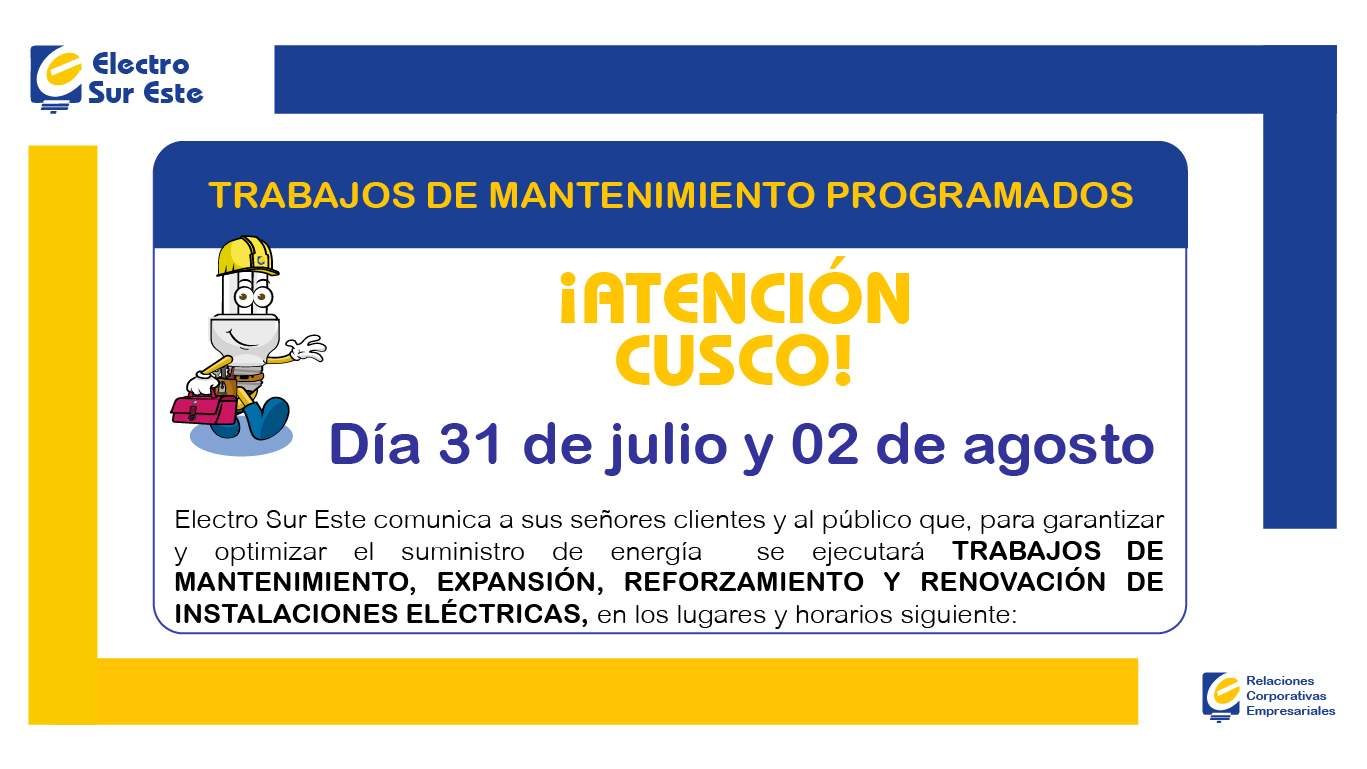 Información corte programado