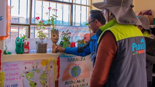 ¡Fortaleciendo la educación ambiental! Municipalidad de Puno continúa con evaluaciones inopinadas
