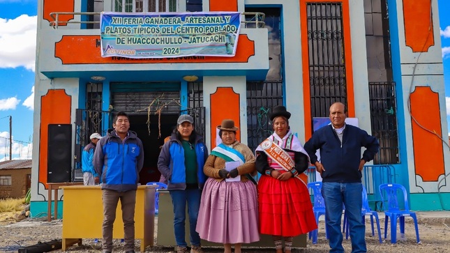 El Centro Poblado Huaccochullo Jatucachi, llevó a cabo la "XII Feria ganadera, artesanía y platos típicos 2024”