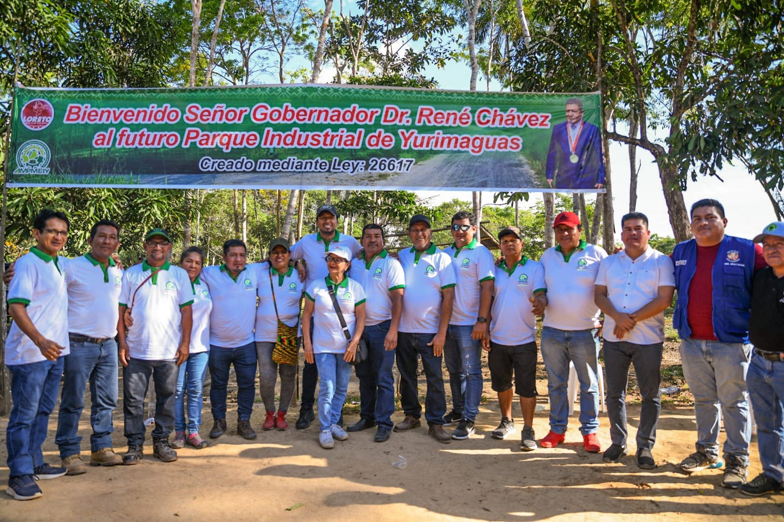 El gobernador regional Dr. René Chávez visitó y reconoció el terreno donde se construirá el Parque Industrial de Yurimaguas