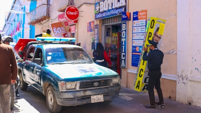 Mega operativo multisectorial de recuperación de vías del centro histórico de la ciudad de Puno