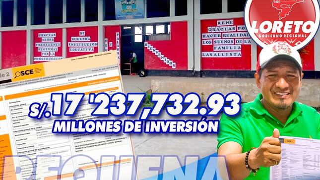 Gobernador Dr. René Chávez anuncia la buena pro para la construcción del colegio la Salle en Requena