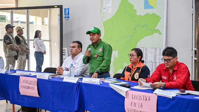 Gobernador Dr. René Chávez lidera simulación macroregional multipeligro y sismo