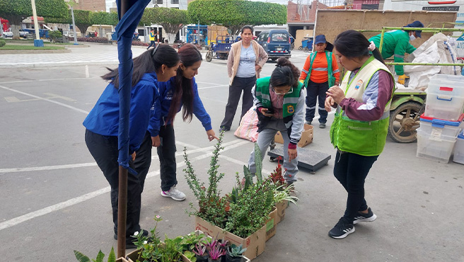 Campaña de Eco canje denominada “Cuidando mi Patria” con la participación activa de la población.