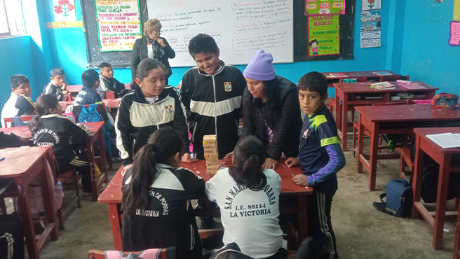 DEMUNA continua con la actividad de juegos recreativos y de los derechos humanos, en las instituciones educativas de la provincia.