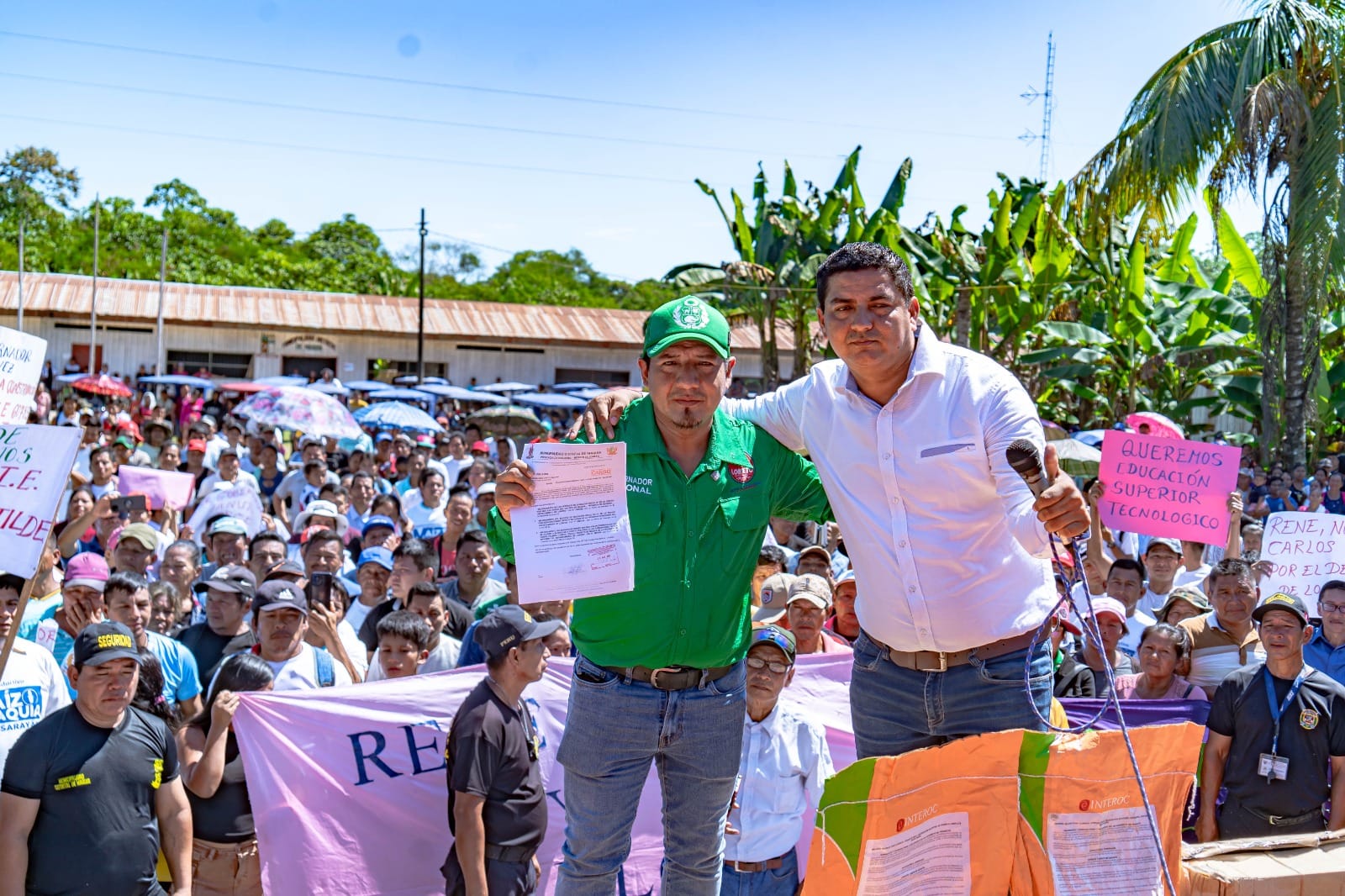 Gobernador Dr. René Chávez lidera lanzamiento del proyecto de inversión Maíz Maquía - Sarayacu.