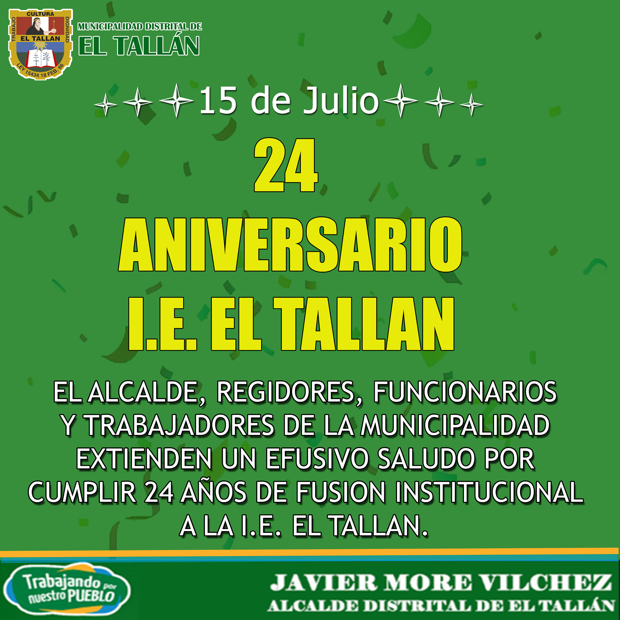 Foto de saludo por aniversario