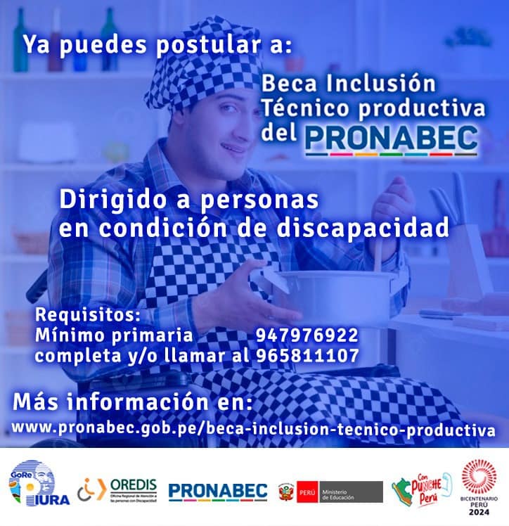 Foto de anuncio para postular a beca