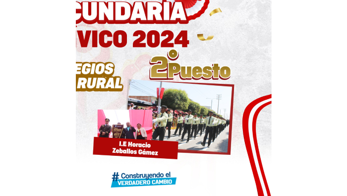 Ganadores del concurso de desfile escolar nivel secundario por los 203 años de independencia de nuestro PERÚ.