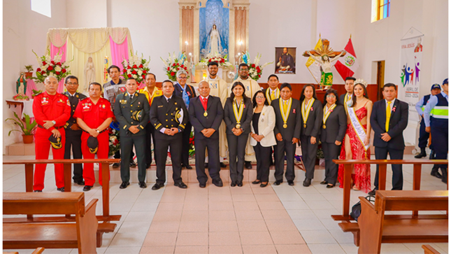 Misa y Te Deum por el 203° Aniversario de la Independencia del Perú, realizado en la Iglesia Inmaculada Concepción