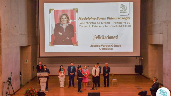 Municipalidad de Barranco distingue a CENFOTUR por su compromiso con el turismo