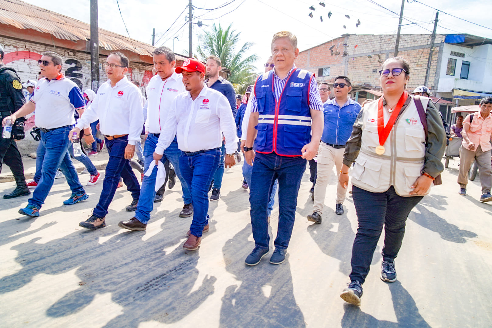 Gobernador regional de Loreto Dr. René Chávez, llegó al distrito de Punchana y junto al alcalde del distrito Olmex Escalante