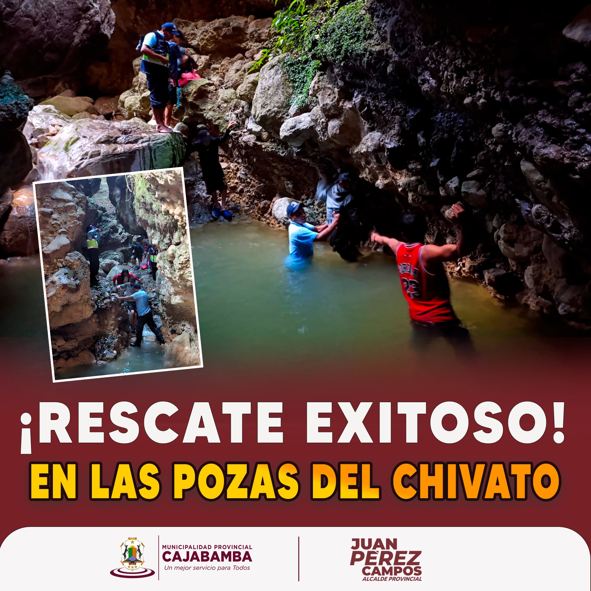 ¡Rescate exitoso! En las pozas del chivato