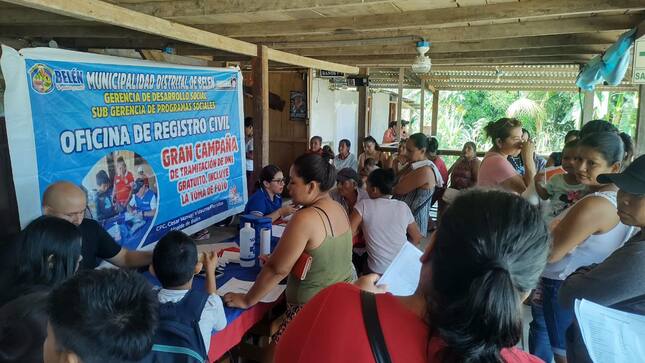 La municipalidad de belén realiza campaña de DNI gratuito en A.H Tierra Prometida