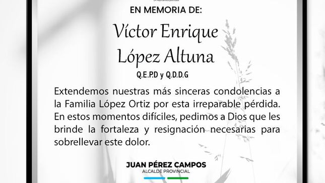 Nota de Pésame