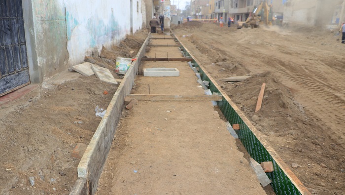 pistas, veredas y Γ‘reas verdes en el Barrio UniΓ³n Obrero