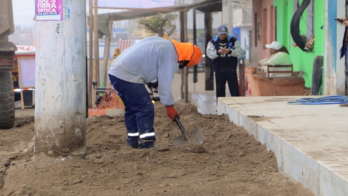 pistas, veredas y Γ‘reas verdes en el Barrio UniΓ³n Obrero