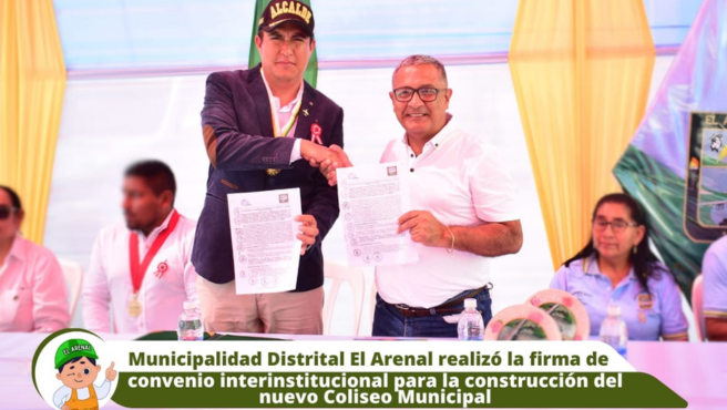 Fotografía de firma de convenio