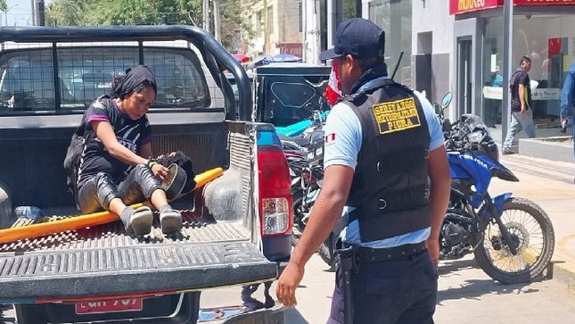 Intervienen a mujer