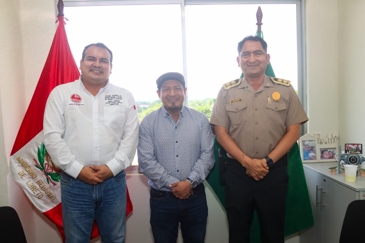 Gobernador Dr. René Chávez visita COER para evaluar viabilidad de comisaría en carretera IQUITOS- NAUTA