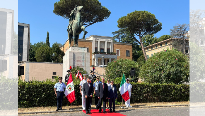 Connacionales en Italia conmemoran el 203° aniversario de la independencia del Perú