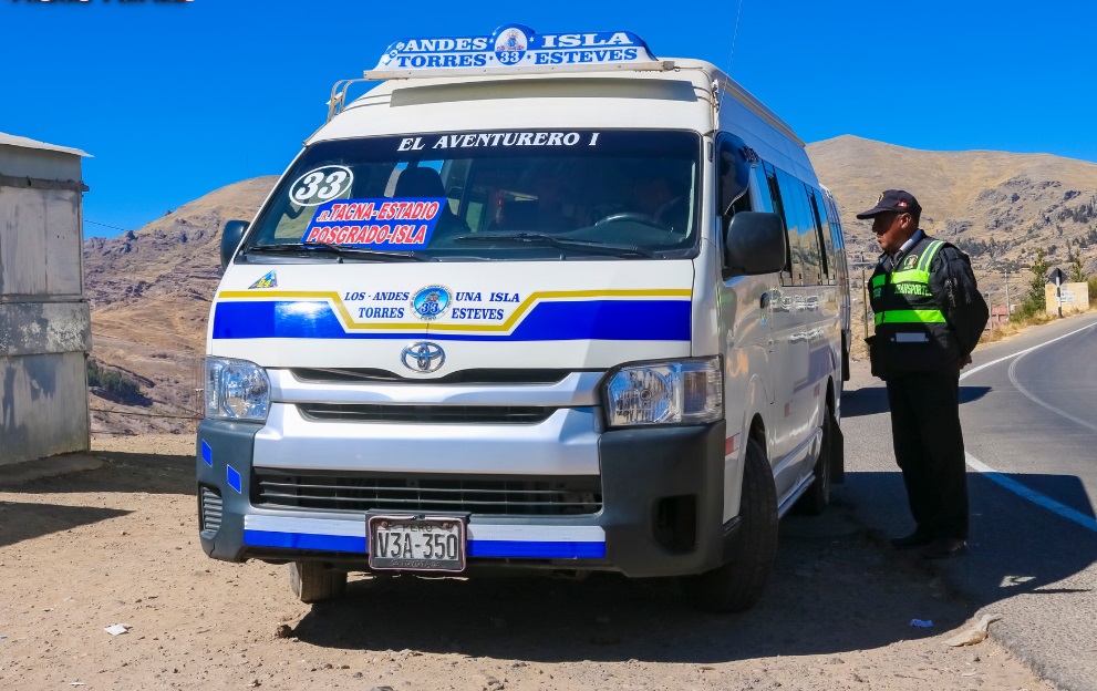 La Gerencia de Transporte realiza verificación de cumplimiento de ruta en la urbanizacion Los Andes