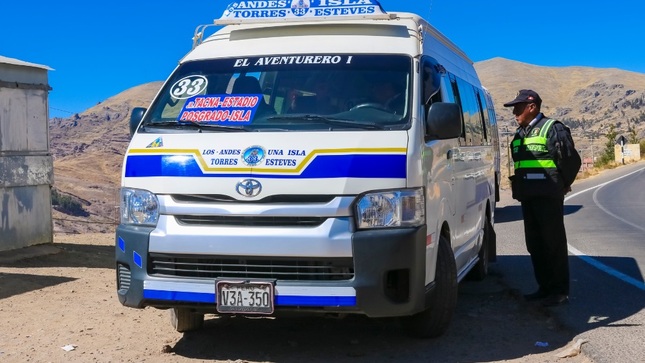 La Gerencia de Transporte realiza verificación de cumplimiento de ruta en la urbanizacion Los Andes