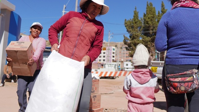 4 mil 400 puneños fueron beneficiados con la distribución de raciones del Programa Vaso de Leche
