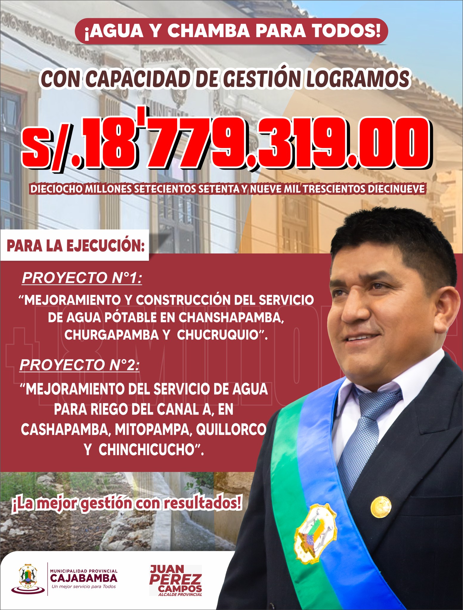 Más avances para Cajabamba