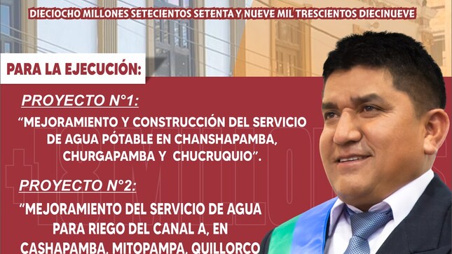 Más avances para Cajabamba