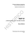 Vista preliminar de documento RAP 61 - Nueva Edición, Revisión 03 - RD N° 792-2016-MTC/12 (HISTORICO)