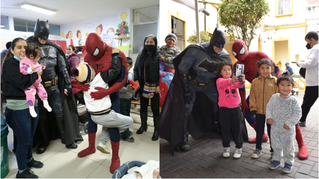 Los visitantes entregaron los obsequios a los pacientes internados en los Servicios de Traumatología, Cirugía General y Neurocirugía.  