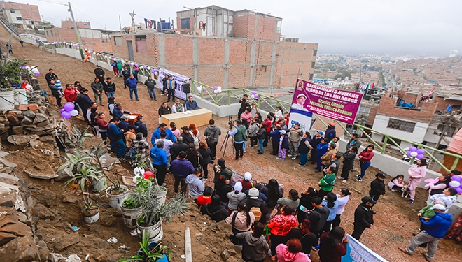 Muro para la protección de los vecinos de la parte alta de Chorrillos