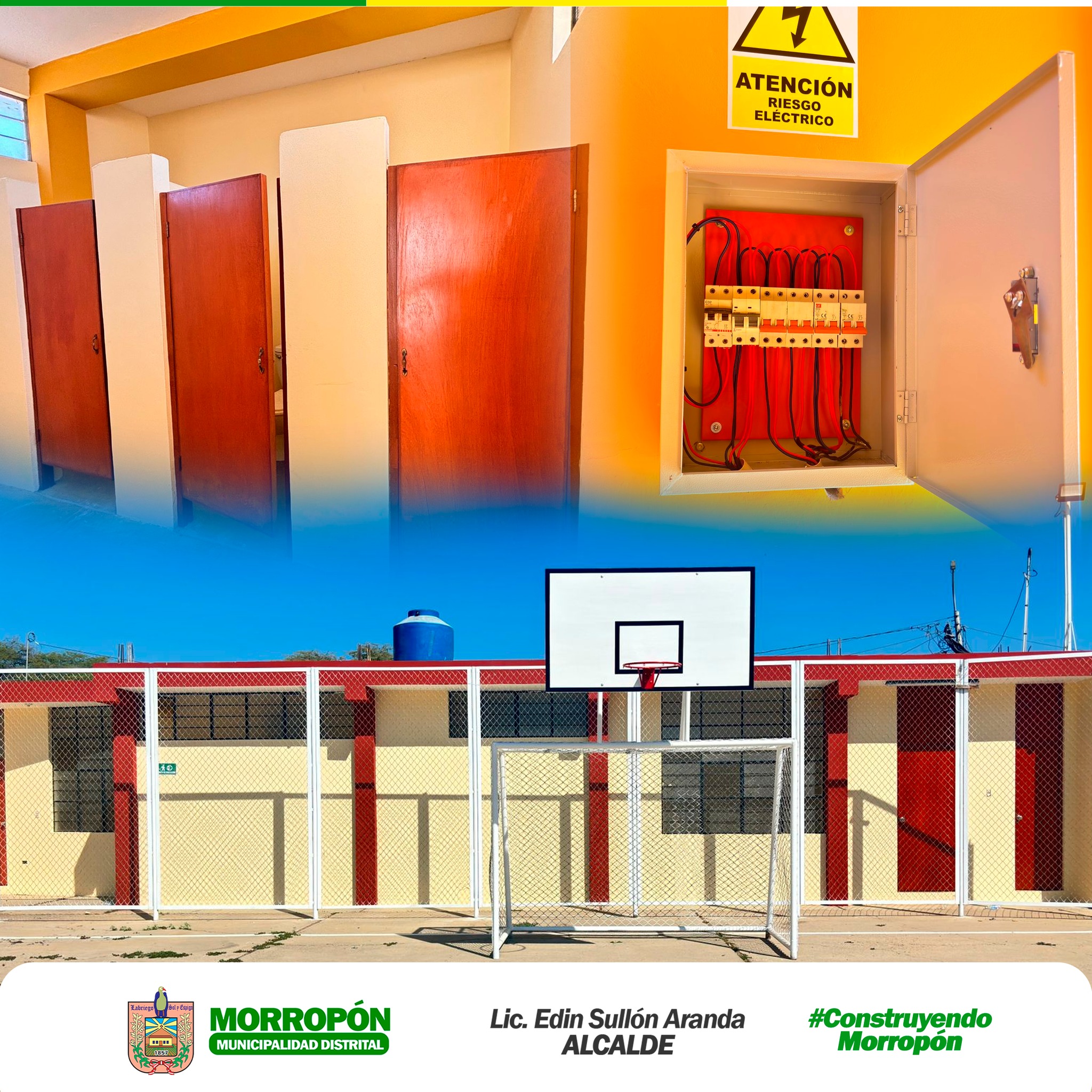La Municipalidad Distrital de Morropón culmina Rehabilitación del Coliseo Gilberto Zapata del Caserío La Huaquilla.