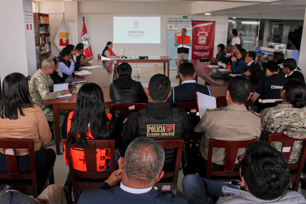 reunión de la plataforma provincial de defensa civil por II Simulacro Multipeligro 2