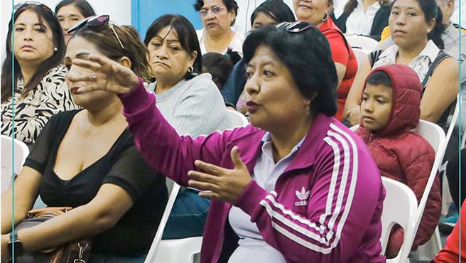 Alcalde sostiene diálogo con directiva de la I.E Nº 14741 - SEÑOR DE LOS MILAGROS