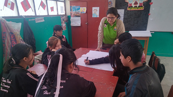 DEMUNA realizo taller de "Convivencia Escolar" en Huarmey